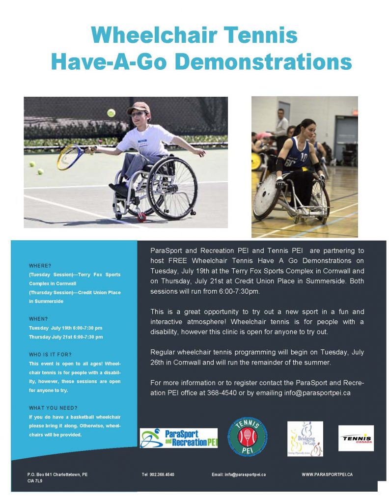 Tennis PEI Have A Go Day